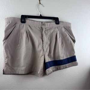 Givenchy Activewear 4” Inseam Mens Khaki Shorts Button Drawstring Size XL / XXL?